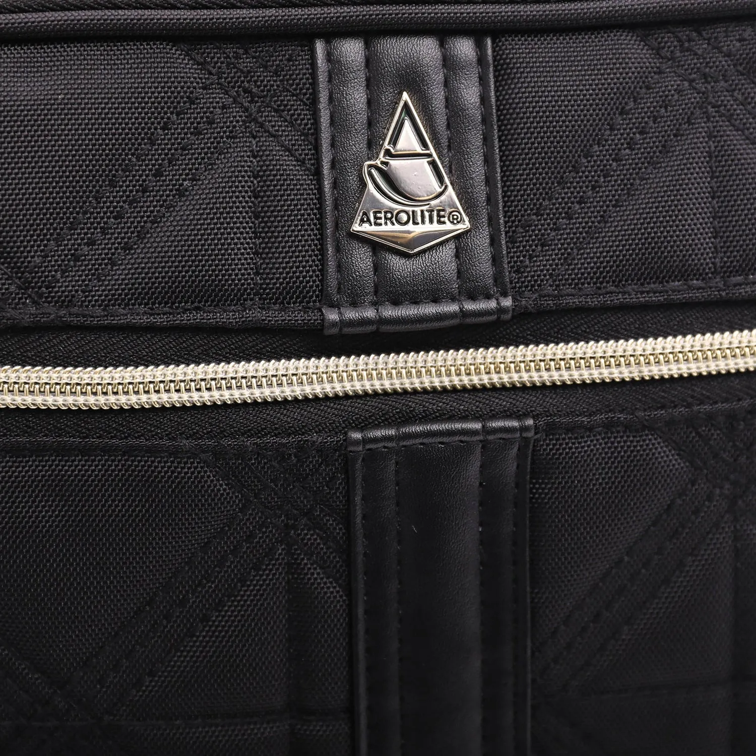 Aerolite 16.5” Quilted Ladies Laptop Bag – Elegant Travel Tote, Carry-On Hand Luggage, 45x36x20cm, Padded Shoulder Strap, USB Port & 10-Year Warranty
