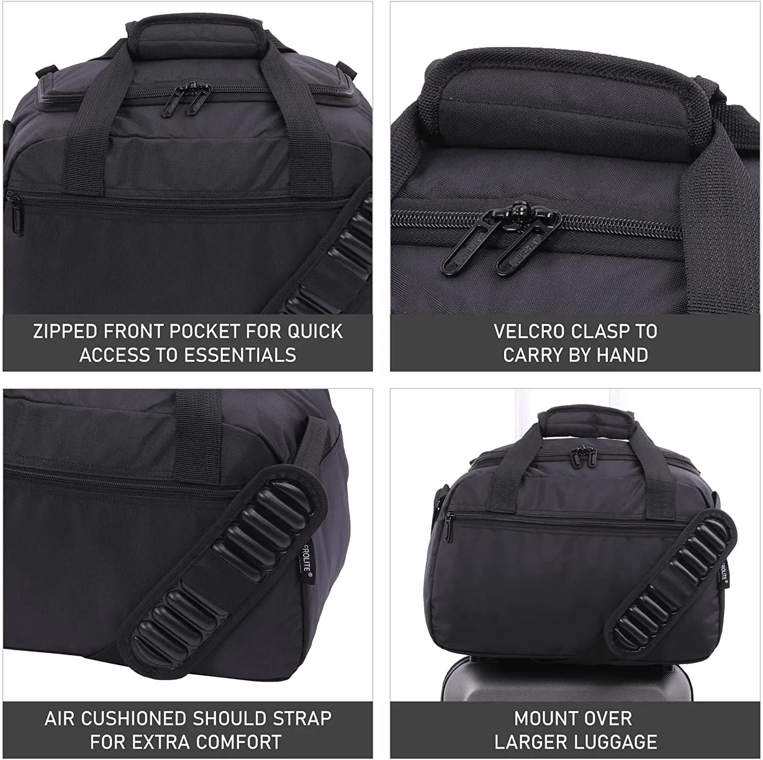Aerolite 40x30x20 Wizz Air Maximum Size Cabin Bags with 5 Year Guarantee Foldable Carry On Premium Bag Holdall Small Lightweight Cabin Luggage Under seat Flight Travel Duffel Bag (Backpack   Holdall)