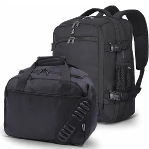 Aerolite 40x30x20 Wizz Air Maximum Size Cabin Bags with 5 Year Guarantee Foldable Carry On Premium Bag Holdall Small Lightweight Cabin Luggage Under seat Flight Travel Duffel Bag (Backpack   Holdall)