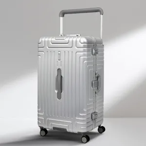 Aerolite Aluminium Zipperless PP Trunk, Premium Trunk Suitcase, TSA Latch-Lock, Aluminium Frame, Silent Hinomoto Wheels, 97.6L Large Luggage