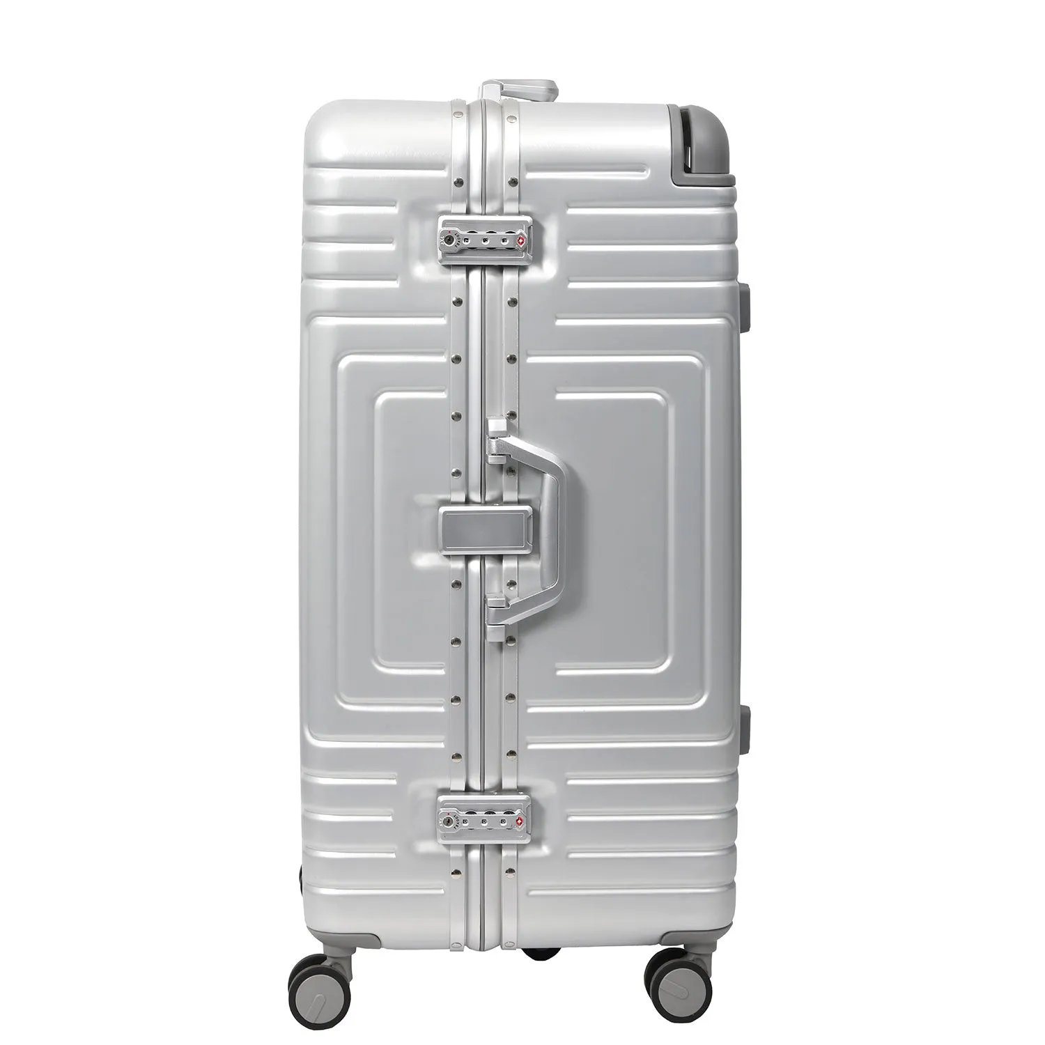 Aerolite Aluminium Zipperless PP Trunk, Premium Trunk Suitcase, TSA Latch-Lock, Aluminium Frame, Silent Hinomoto Wheels, 97.6L Large Luggage