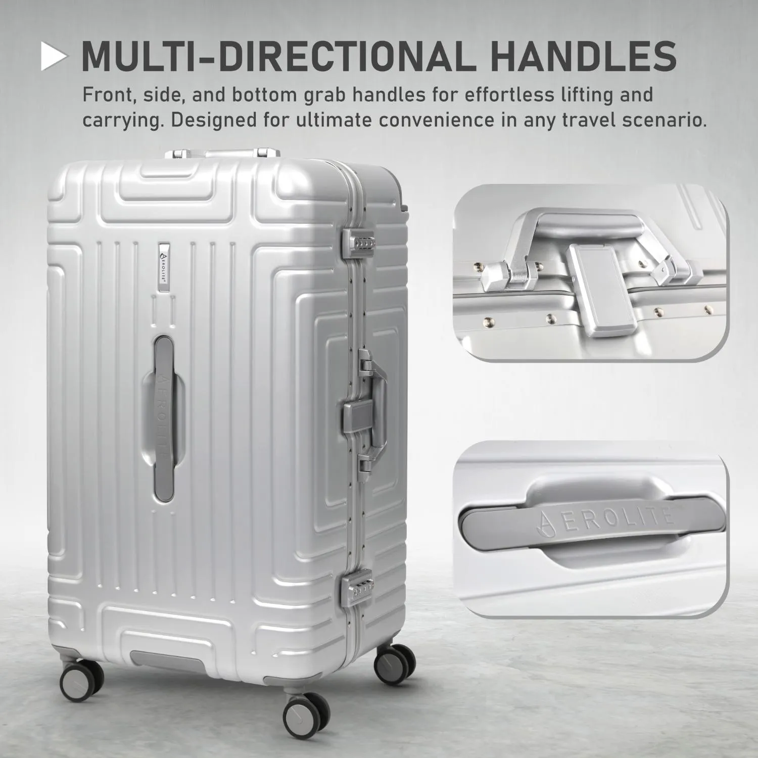 Aerolite Aluminium Zipperless PP Trunk, Premium Trunk Suitcase, TSA Latch-Lock, Aluminium Frame, Silent Hinomoto Wheels, 97.6L Large Luggage