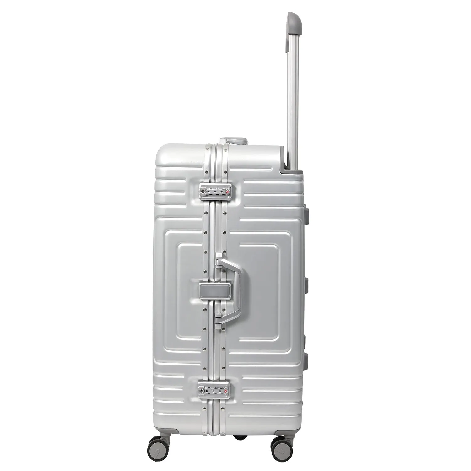 Aerolite Aluminium Zipperless PP Trunk, Premium Trunk Suitcase, TSA Latch-Lock, Aluminium Frame, Silent Hinomoto Wheels, 97.6L Large Luggage