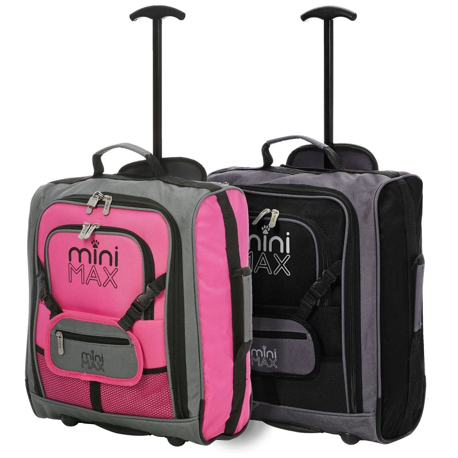 Aerolite MiniMAX (45x36x20cm) Easyjet Cabin Size Under Seat Carry On Suitcase with Backpack and Pouch, 2 Years Warranty