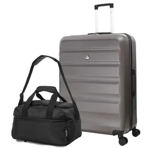 Aerolite Ryanair Plus Bundle, 29" Large Lightweight Hard Shell Luggage Suitcase 127L   Ryanair Maximum Holdall Underseat Cabin Bag (40x20x25cm)