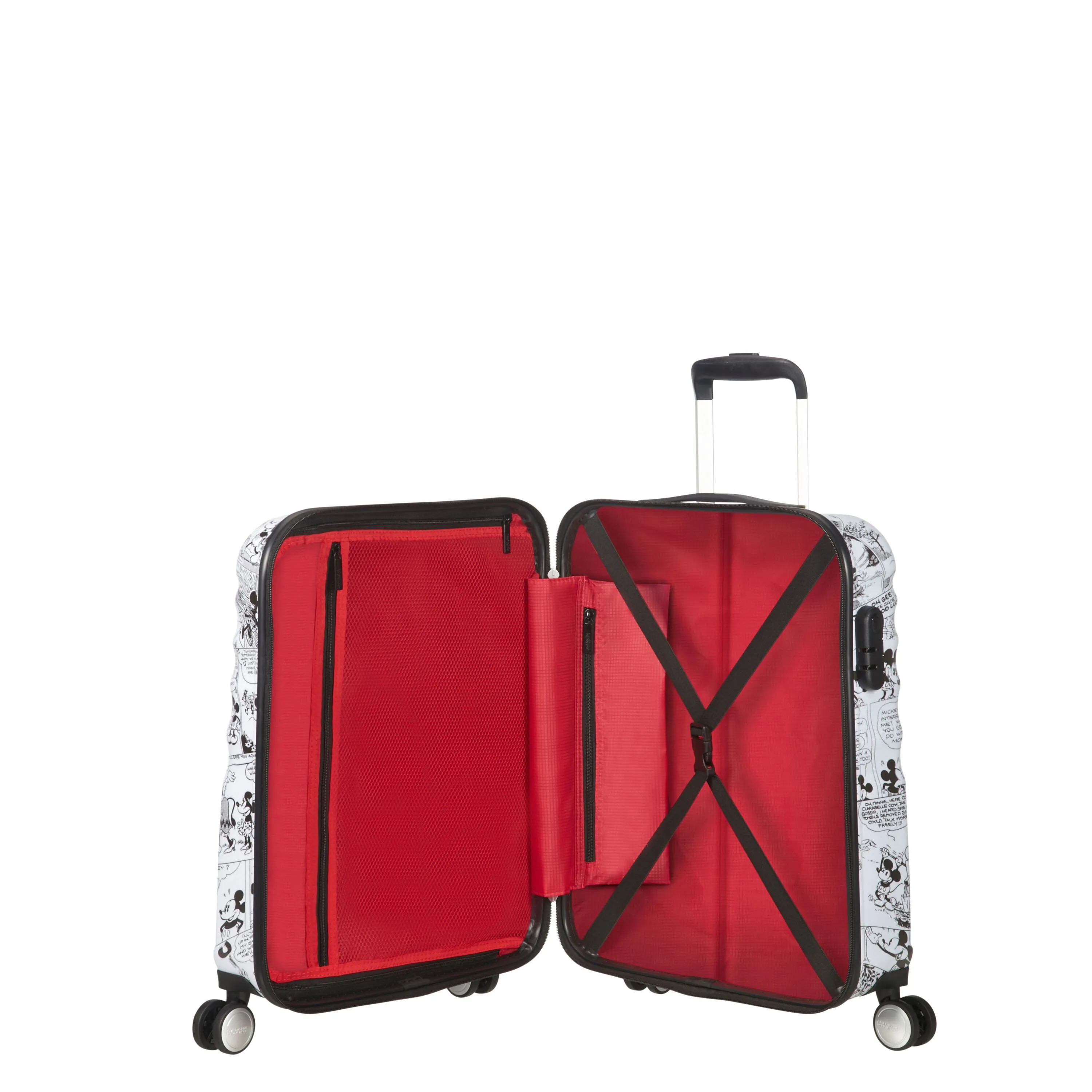 American Tourister Disney Wavebreaker Carry-On Spinner Luggage - Minnie Comics White