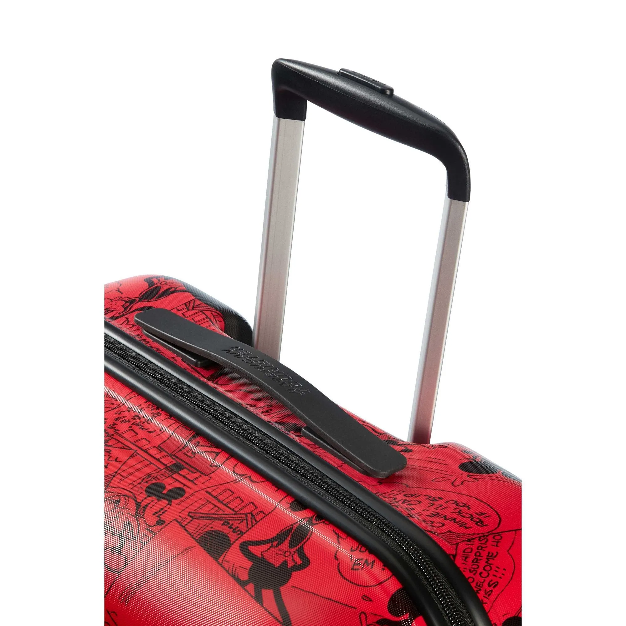American Tourister Disney Wavebreaker Spinner Medium Luggage - Mickey Comics Red