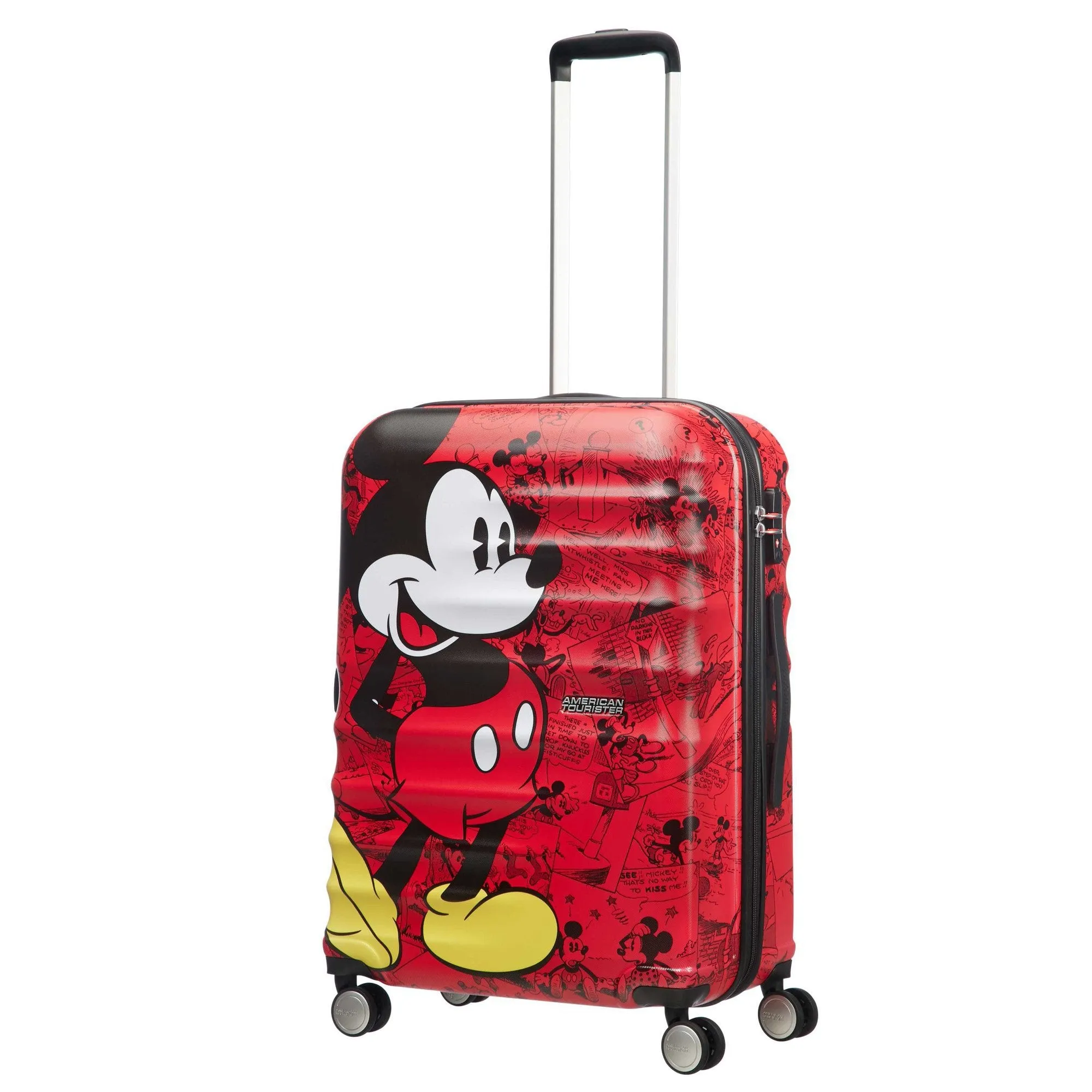 American Tourister Disney Wavebreaker Spinner Medium Luggage - Mickey Comics Red