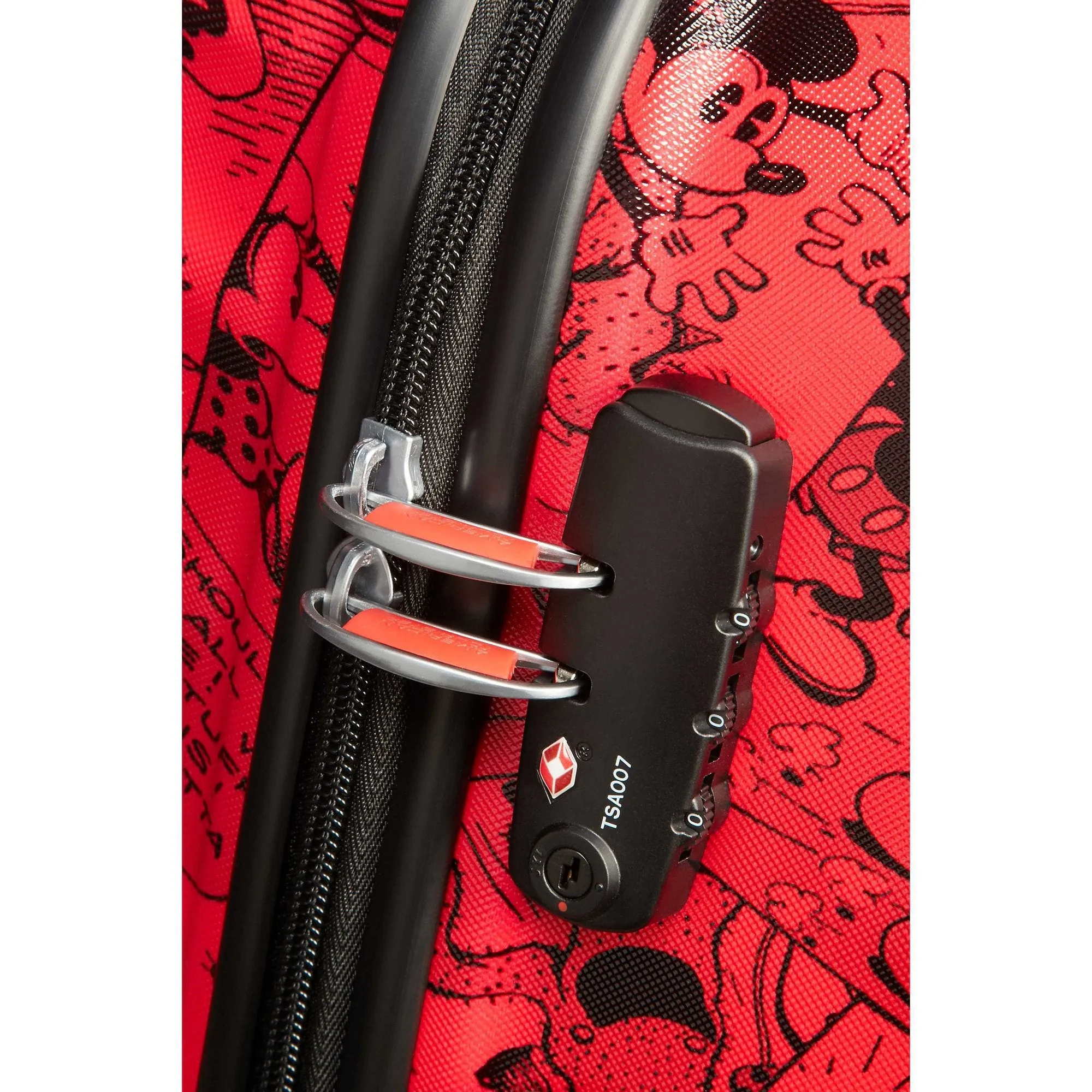 American Tourister Disney Wavebreaker Spinner Medium Luggage - Mickey Comics Red