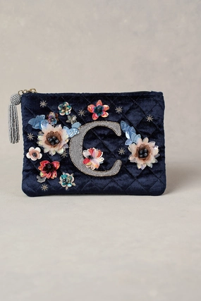 C Monogram Cosmetic Bag - Blue