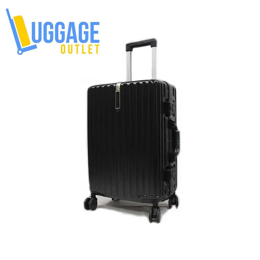Contemporary Polycarbonate Aluminium Frame Luggage with 8 Spinner Wheels Safe Skies TSA Lock