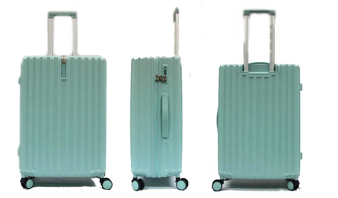Cotton Candy Polycarbonate Luggage with 8 Spinner Wheels