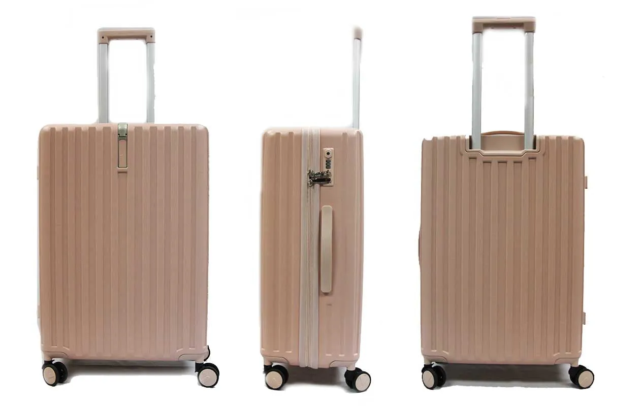 Cotton Candy Polycarbonate Luggage with 8 Spinner Wheels