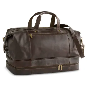 DayTrekr Leather Drop-Bottom Duffel