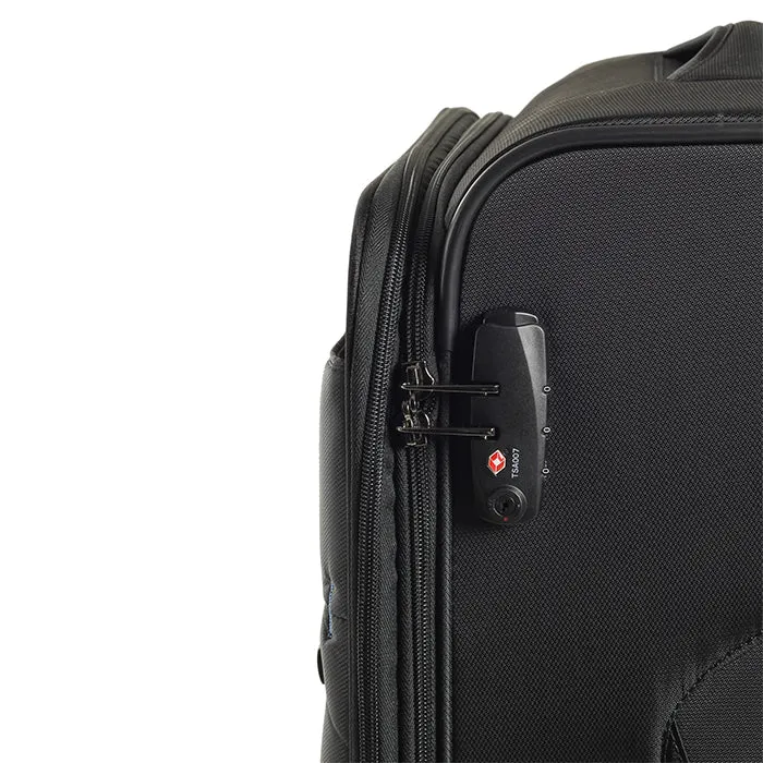 Deluxe Lite Soft Lightweight Large Suitcase 83cm - Black