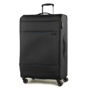 Deluxe Lite Soft Lightweight Large Suitcase 83cm - Black