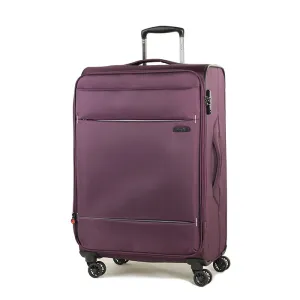 Deluxe Lite Soft Lightweight Medium Suitcase 72cm - Purple