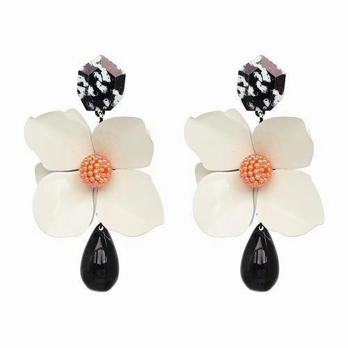 Fashion Women Big Flower Design Statement Earring