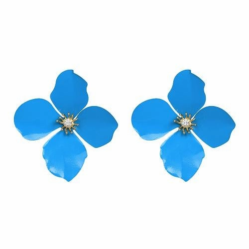 Fashion Women Big Flower Design Statement Earring