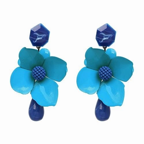 Fashion Women Big Flower Design Statement Earring