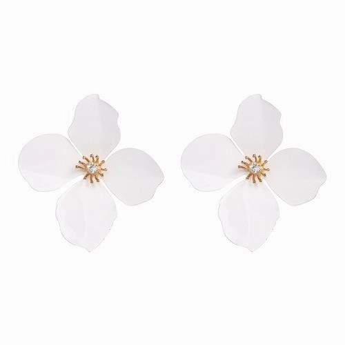 Fashion Women Big Flower Design Statement Earring