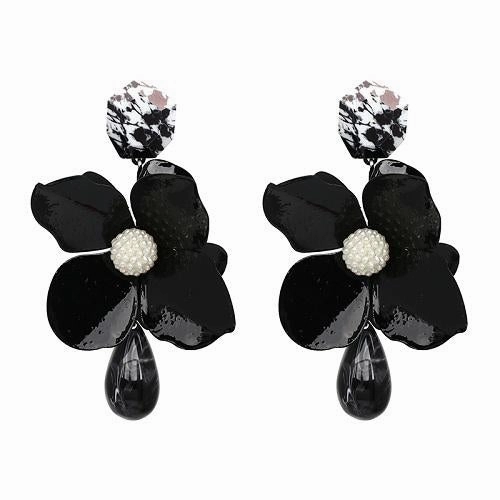 Fashion Women Big Flower Design Statement Earring