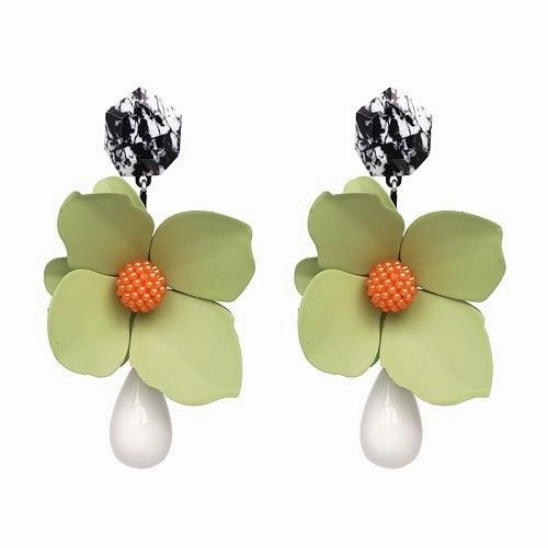 Fashion Women Big Flower Design Statement Earring