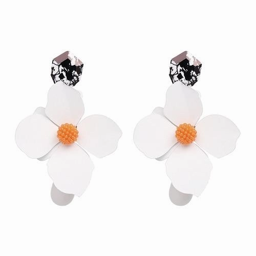 Fashion Women Big Flower Design Statement Earring