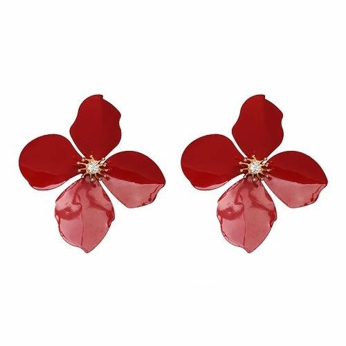 Fashion Women Big Flower Design Statement Earring