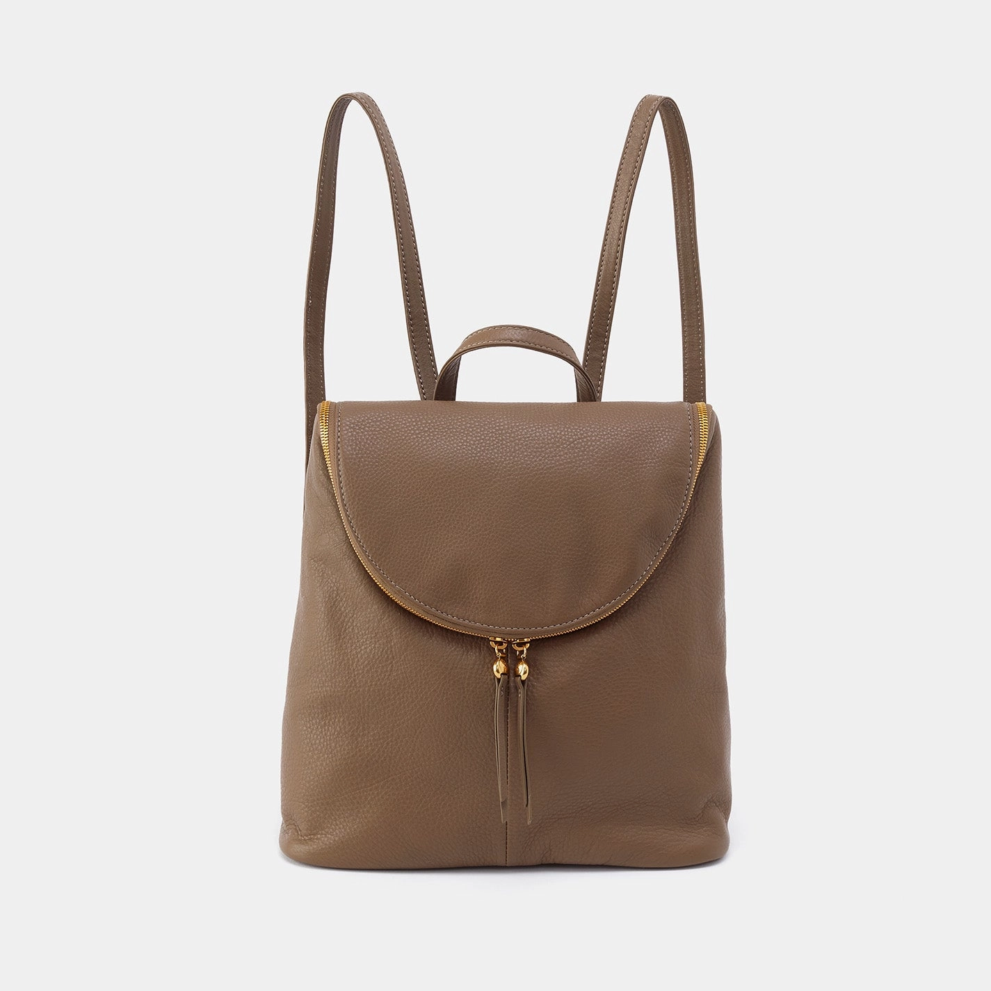 Fern Backpack In Pebbled Leather - Dark Elm