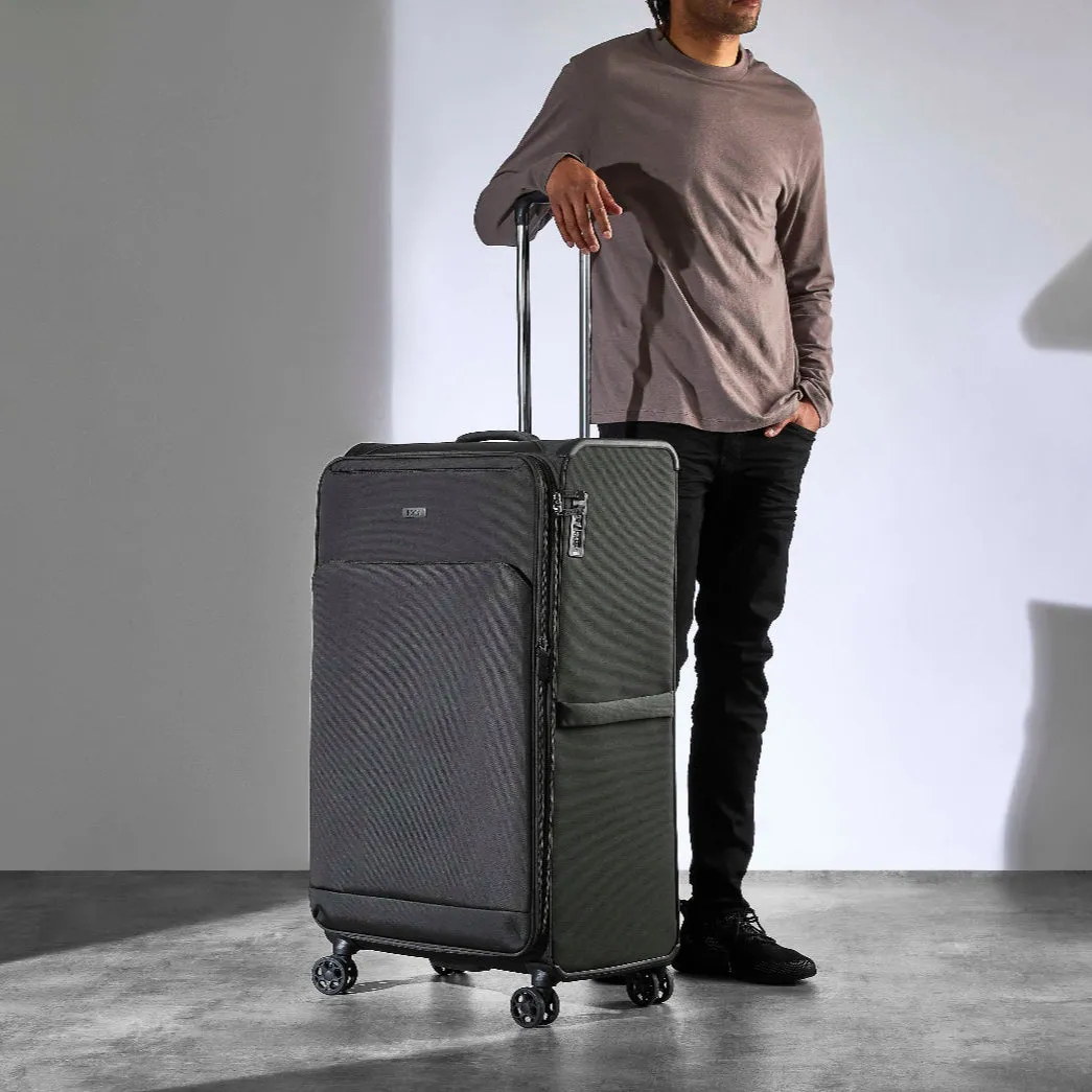 Georgia Expandable Soft Extra Large Suitcase 90cm - Black