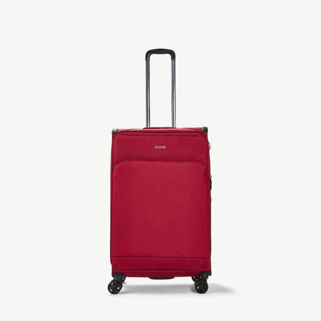 Georgia Expandable Soft Large Suitcase 80cm - Burgundy