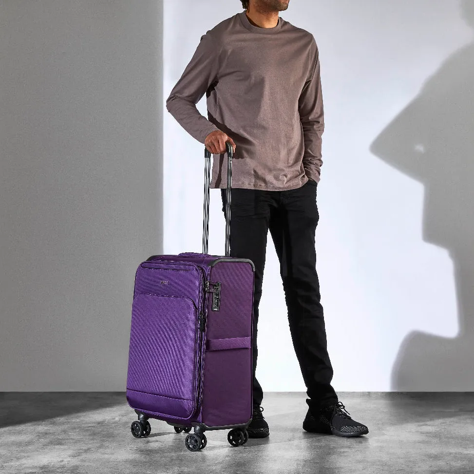 Georgia Expandable Soft Medium Suitcase 70cm - Purple