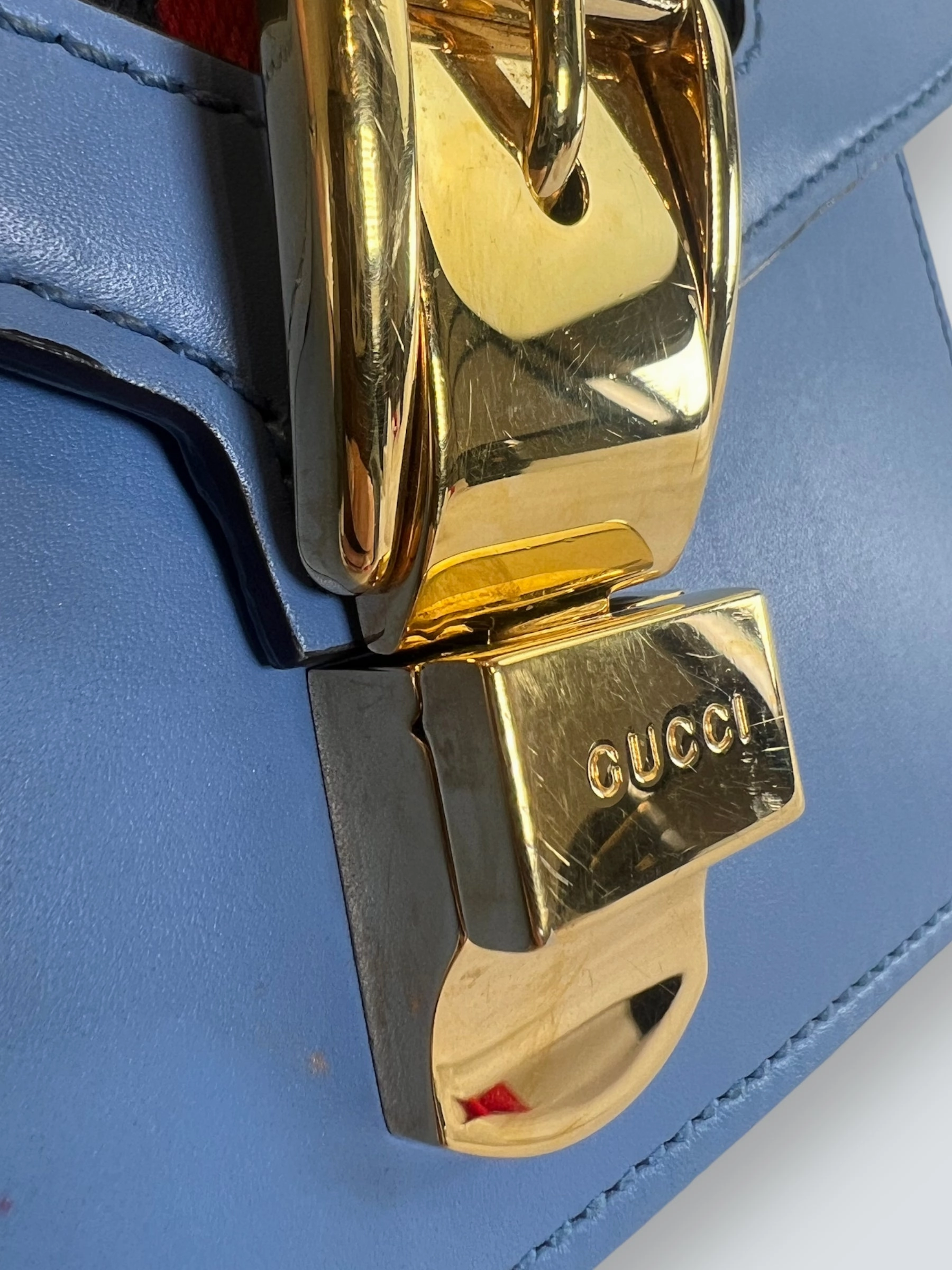 Gucci ' Sylvie' Baby Blue Chain Crossbody