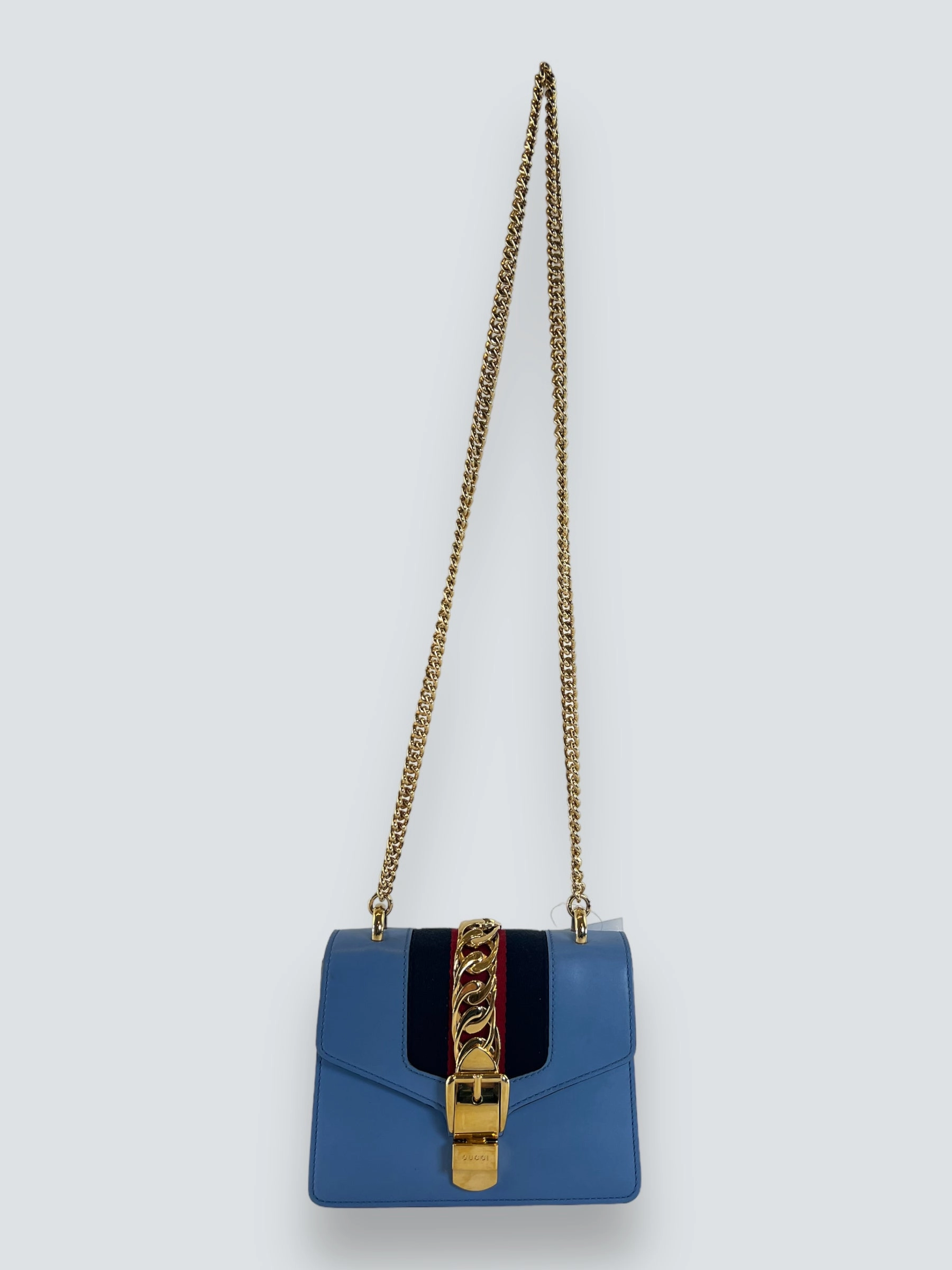 Gucci ' Sylvie' Baby Blue Chain Crossbody