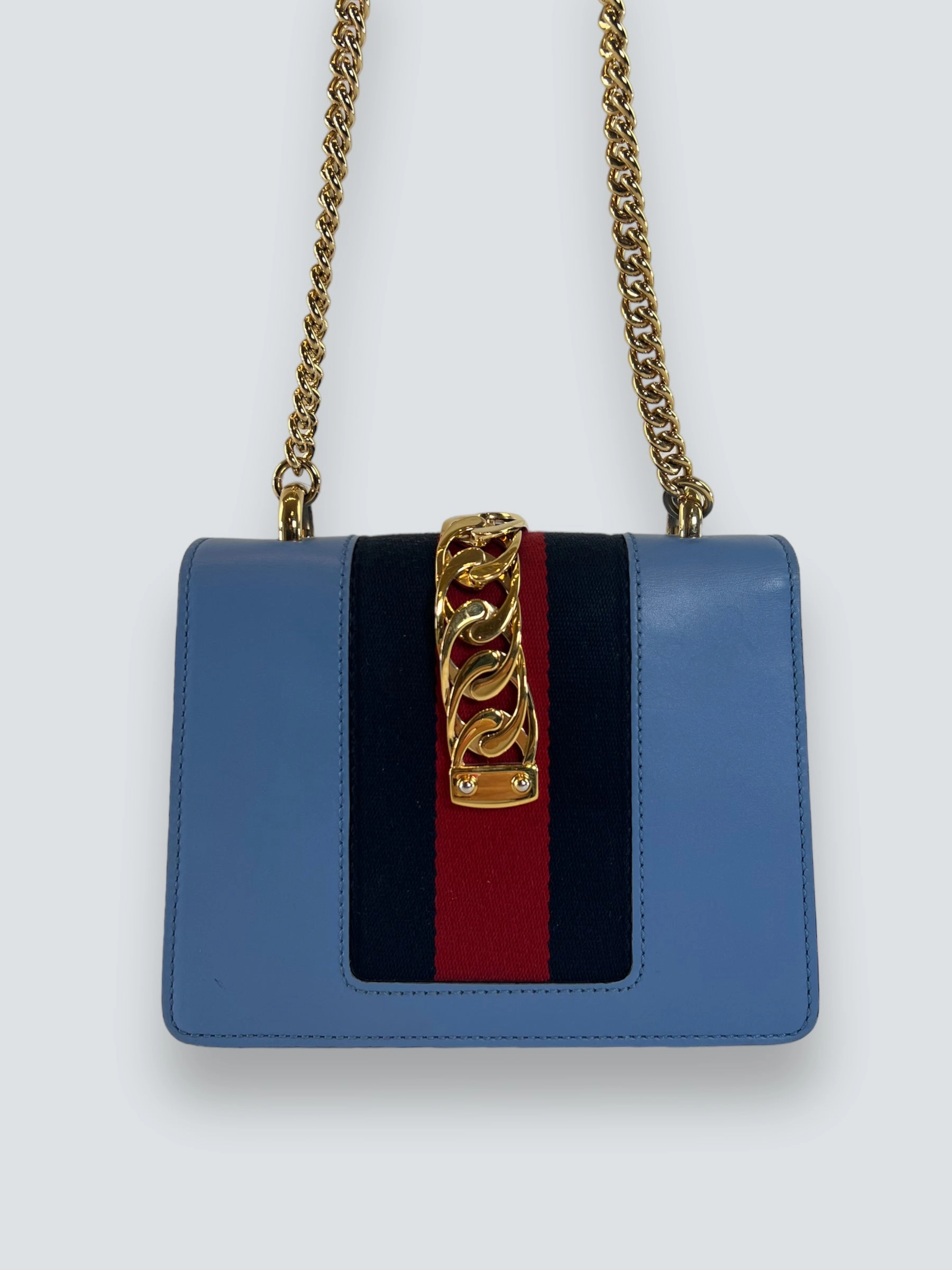 Gucci ' Sylvie' Baby Blue Chain Crossbody