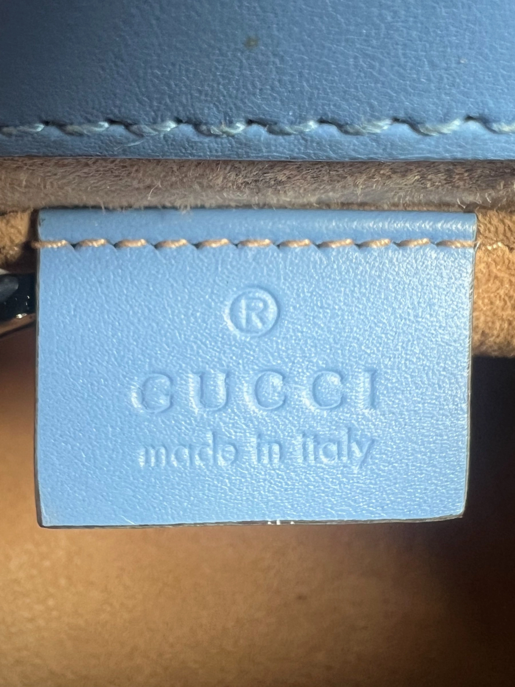 Gucci ' Sylvie' Baby Blue Chain Crossbody