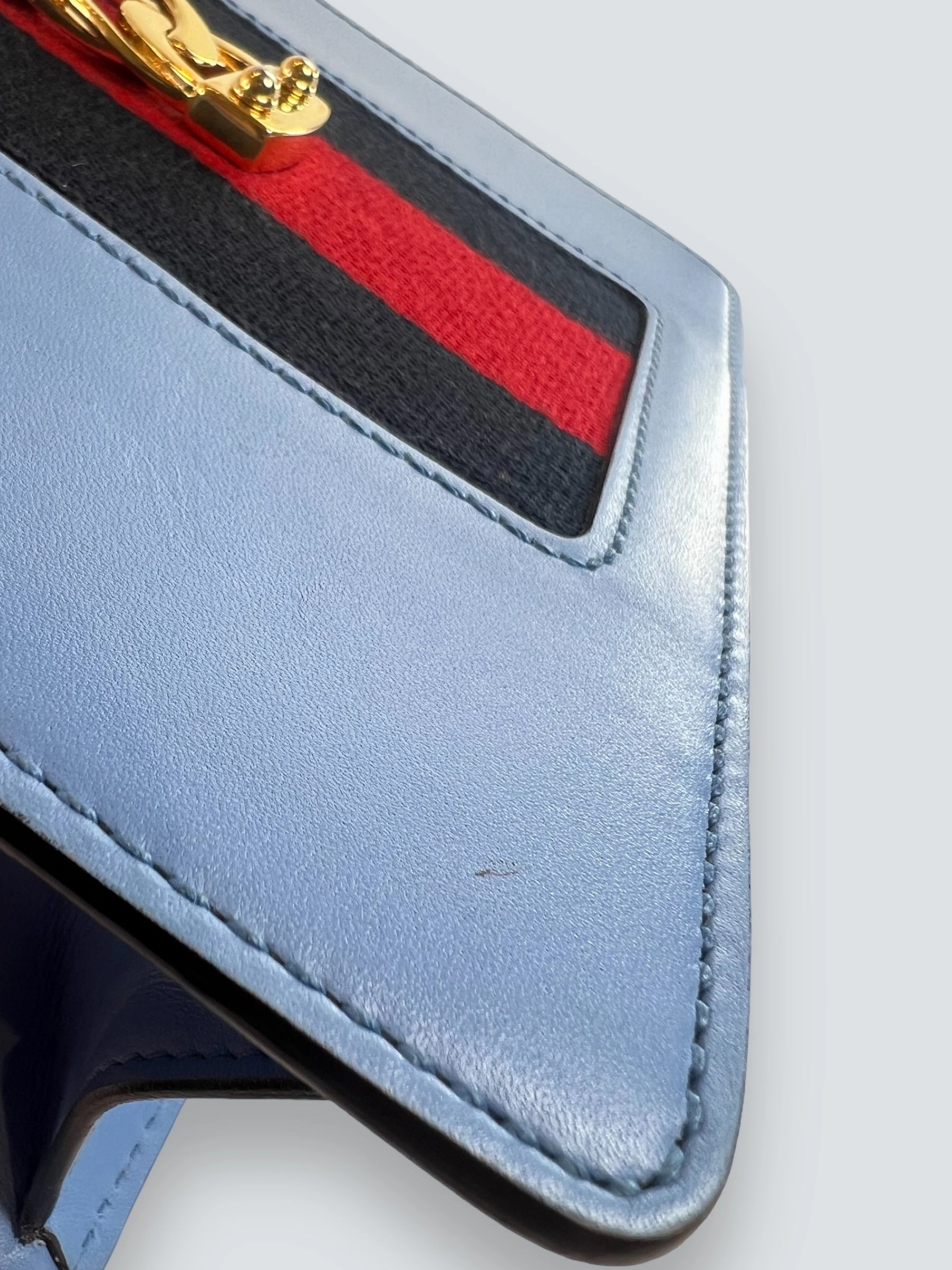 Gucci ' Sylvie' Baby Blue Chain Crossbody