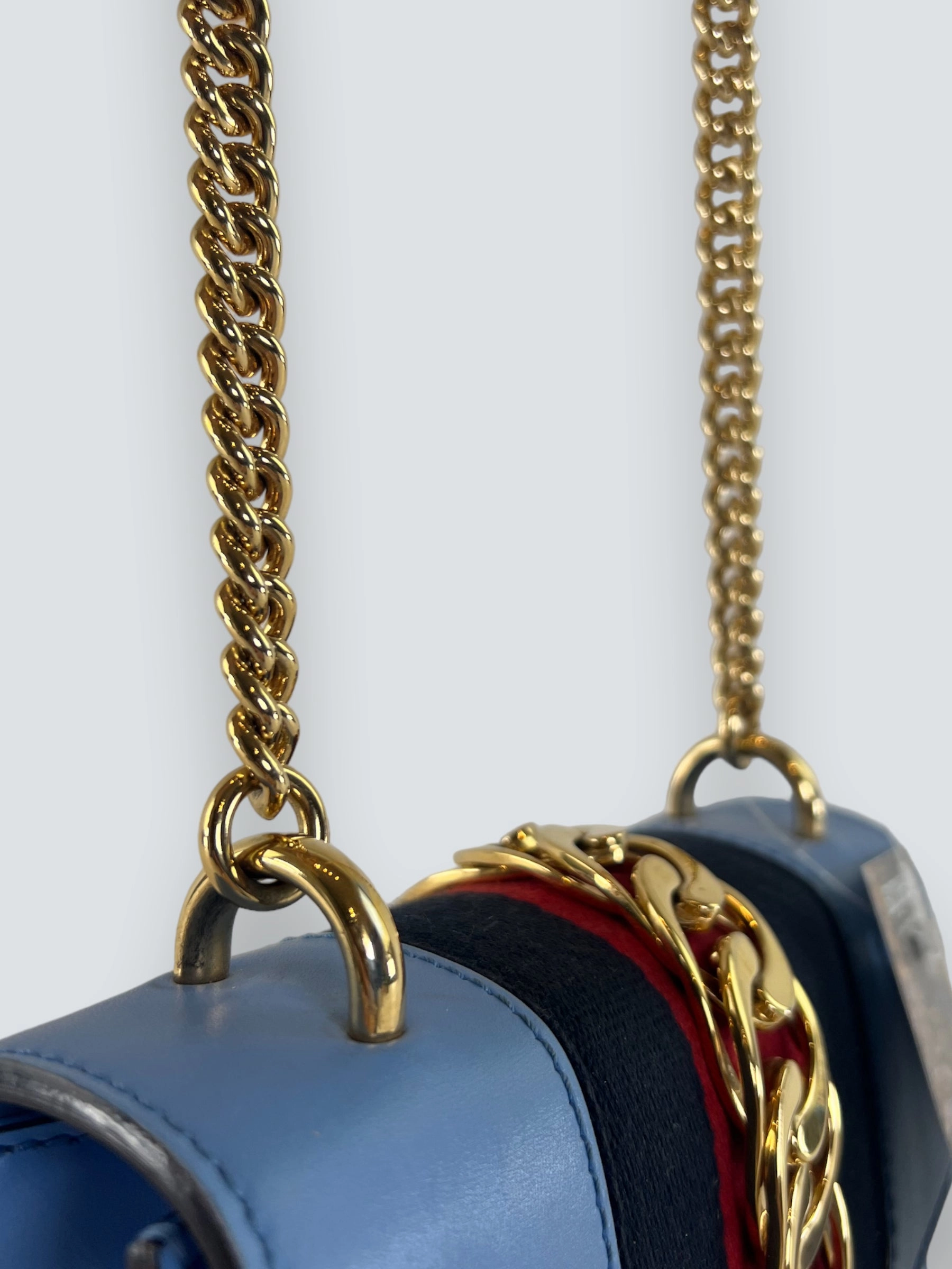 Gucci ' Sylvie' Baby Blue Chain Crossbody
