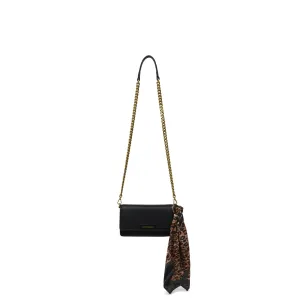 Just Cavalli Women's Leopard Print Scarf Shoulder Bag