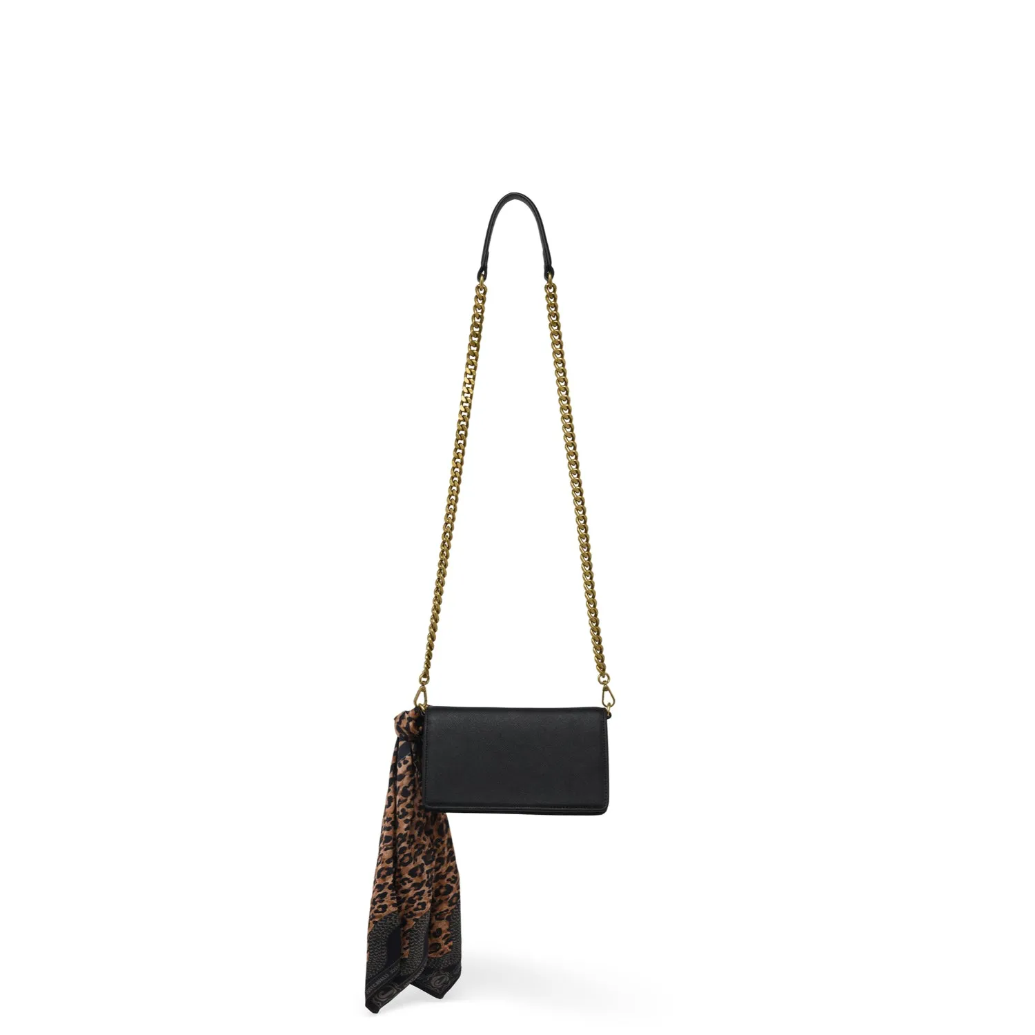 Just Cavalli Women's Leopard Print Scarf Shoulder Bag