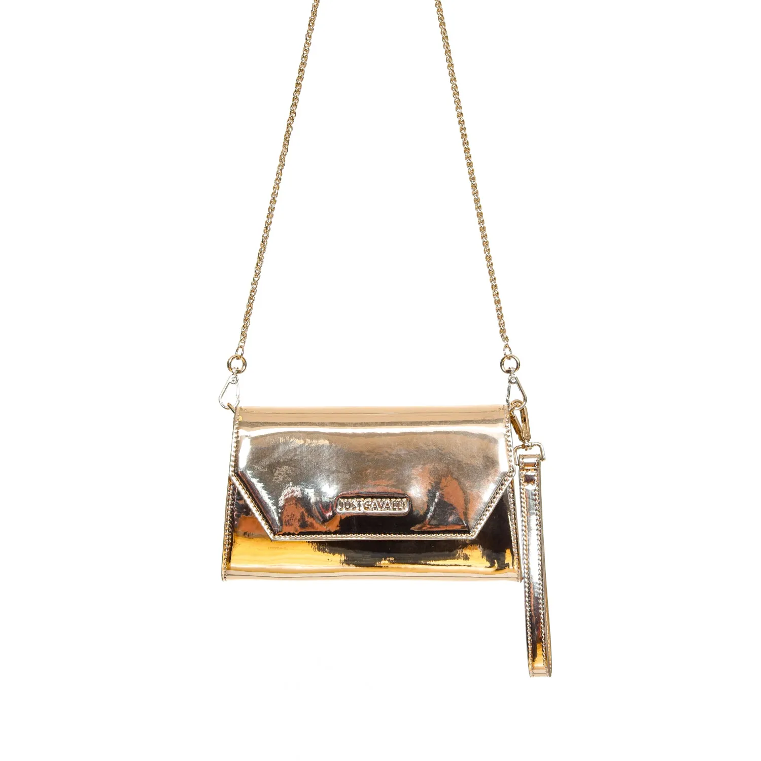 Just Cavalli Women's Metallic Clutch with Chain Strap
