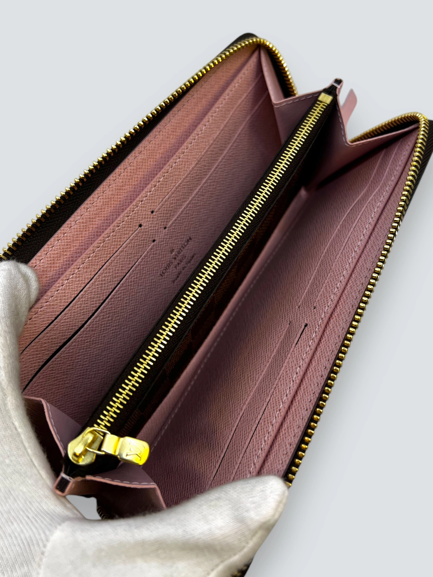Louis Vuitton Damier Ebene Canvas Clemence Wallet