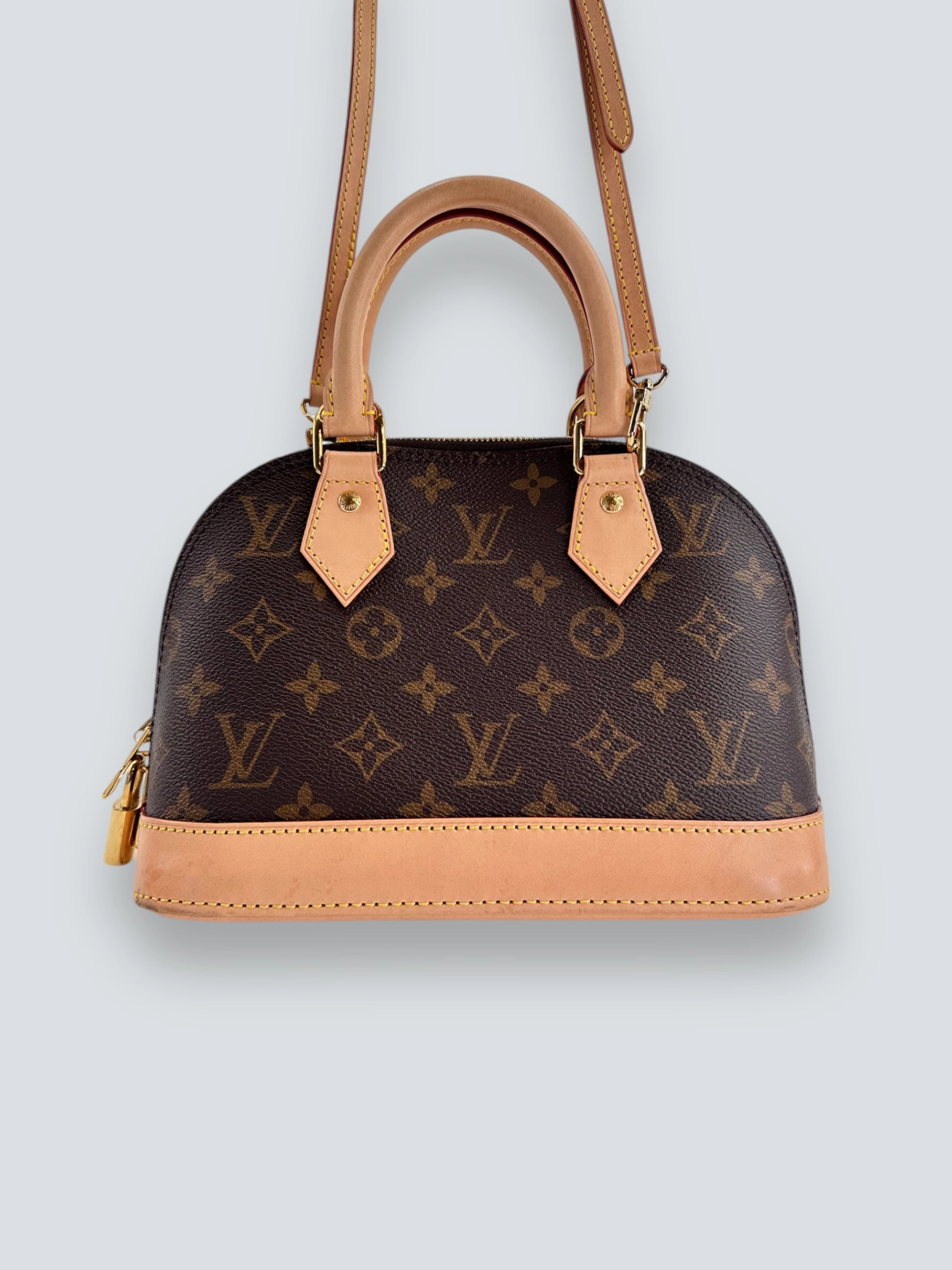 Louis Vuitton Monogram Canvas & Leather Alma BB - C.T initials