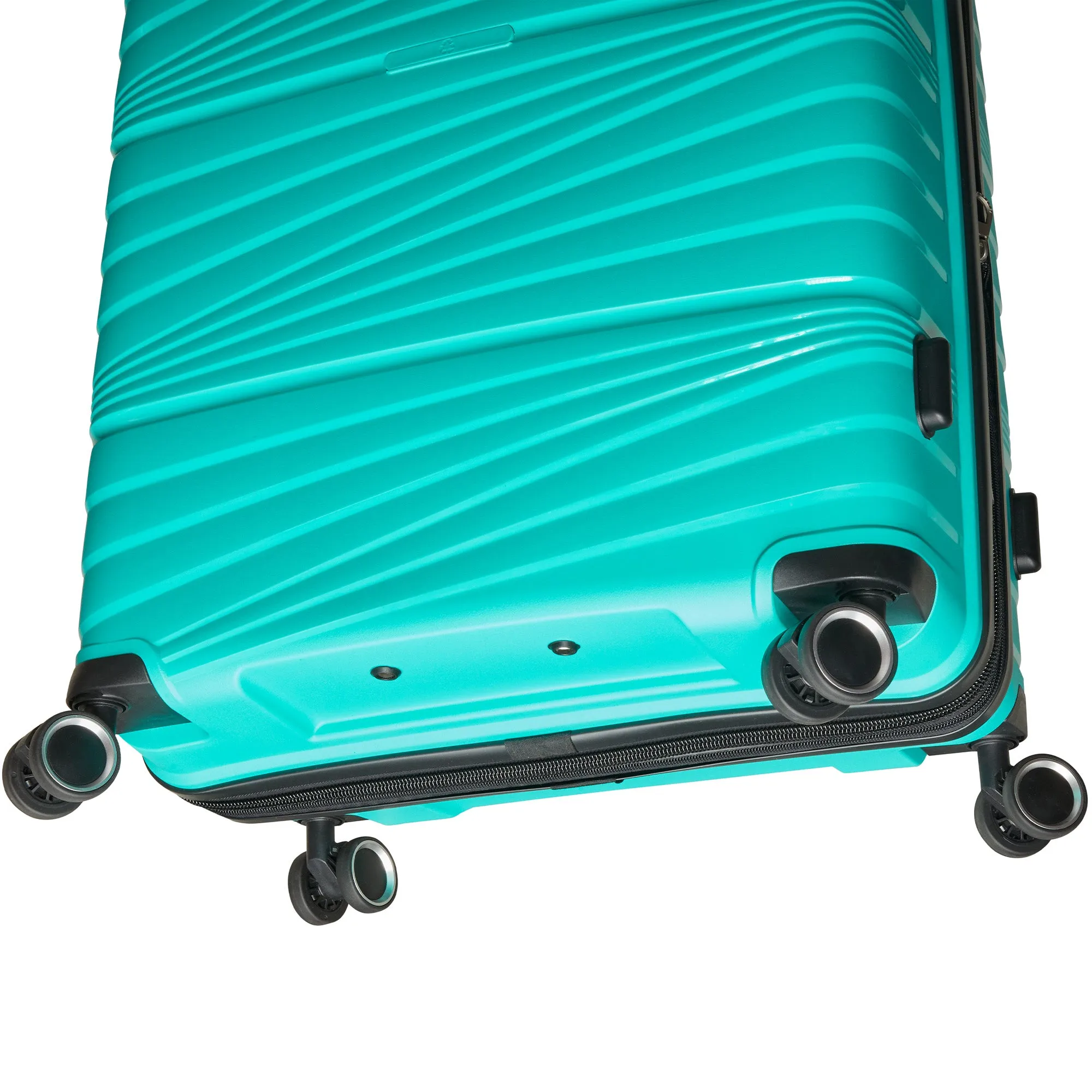Mancini Bermuda Collection Polypropylene Spinner Luggage 2-Piece Set (Carry-On & Large)