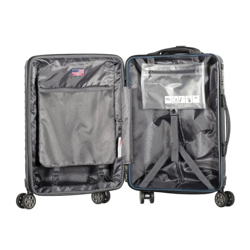 Olympia Matrix Polycarbonate 21" Exp Carry-On Spinner Luggage - Navy