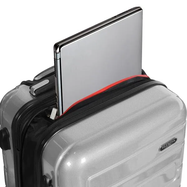 Olympia Nema 22" Expandable 2-Tone Polycarbonate Carry-On Spinner Suitcase