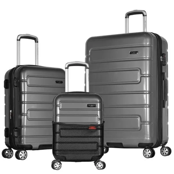Olympia Nema 22" Expandable 2-Tone Polycarbonate Carry-On Spinner Suitcase