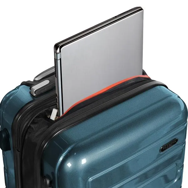 Olympia Nema 22" Expandable 2-Tone Polycarbonate Carry-On Spinner Suitcase