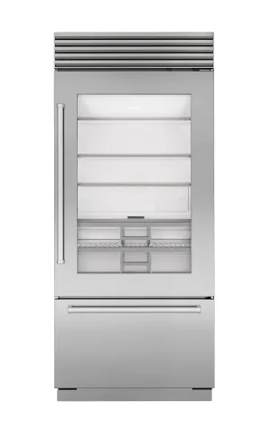 Sub-Zero CL3650UGSTR 36" Classic Over-And-Under Refrigerator/Freezer With Glass Door